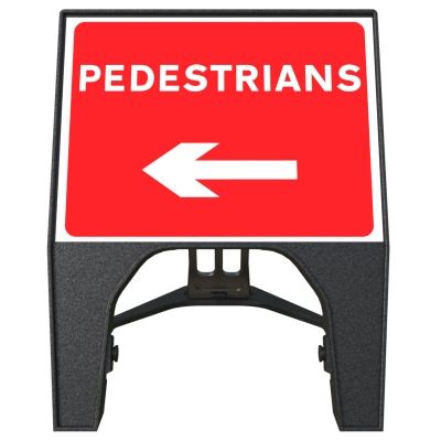 Pedestrians Arrow Left Q-Sign