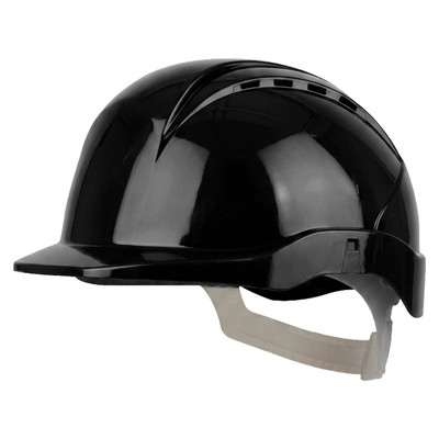 GIANT Premium Vented Safety Helmet with Slip Ratchet - Black
