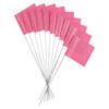 Pink Steel Wire Marker Flags - Pack of 10