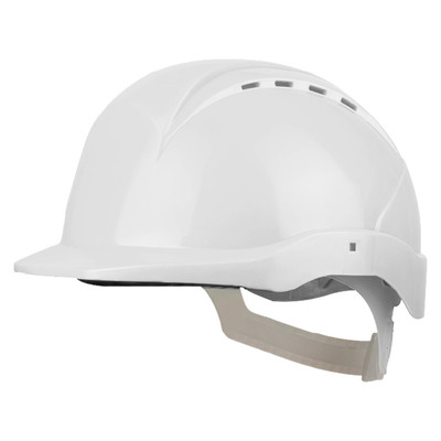 GIANT Premium Vented Safety Helmet with Slip Ratchet - White