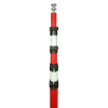 Steel Base GS6 Telescopic Goalpost Set with Crossbar - Red/White