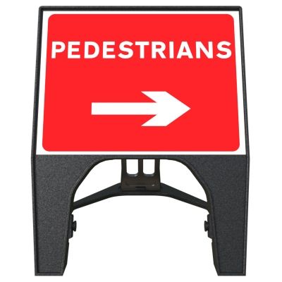 Pedestrians Arrow Right Q-Sign