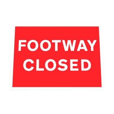 Footway Closed Q-Sign Face