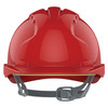 Red JSP EVO3 Vented Safety Helmet with Slip Ratchet