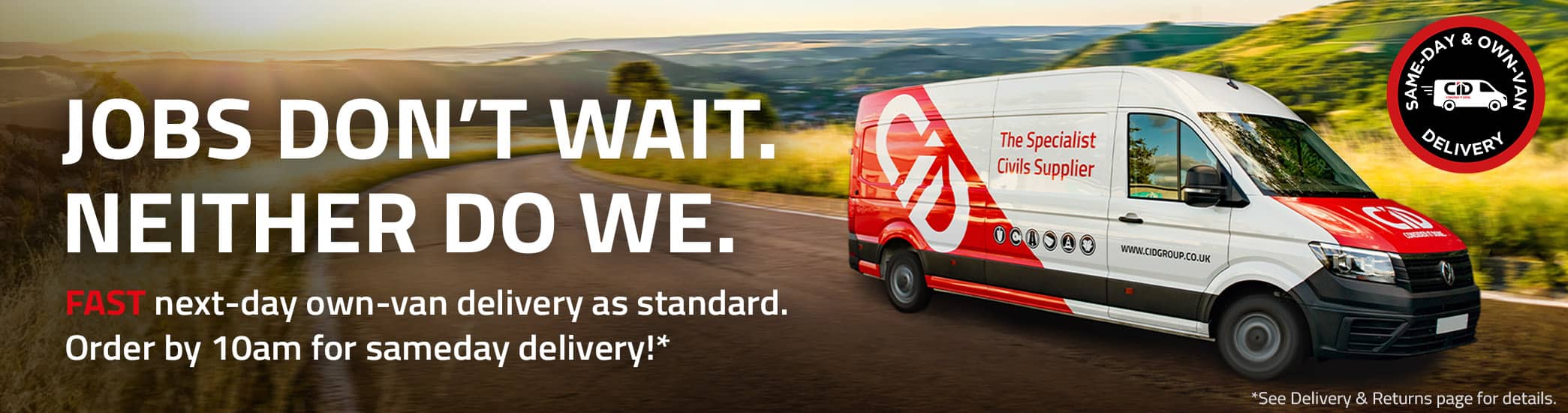 CID Group - Nationwide own-van next-day delivery as standard.