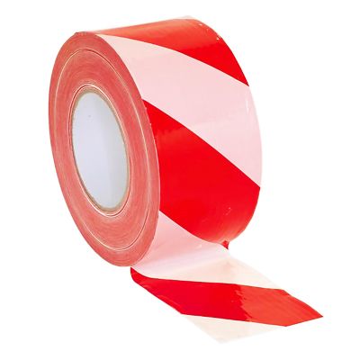 Red/White Non-Adhesive Hazard Warning Tape 70mm x 500m