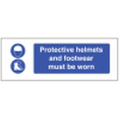 Protective Helmets & Footwear Sign