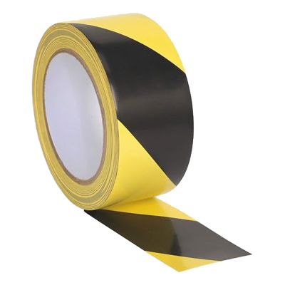 Yellow/Black Self-Adhesive Hazard Warning Tape 50mm x 33m