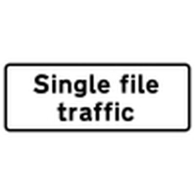  Single File Traffic Mini Quick Fit Sign