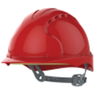 JSP EVO®3 Safety Helmet Vented with Slip Ratchet Red