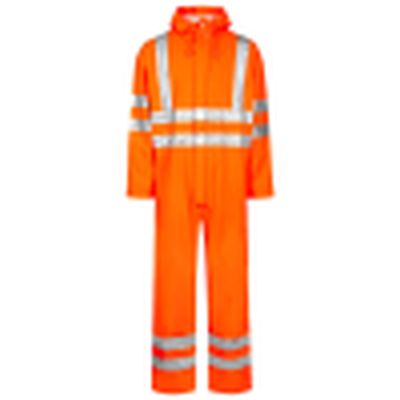 ARC Hi Vis Waterproof Coverall - Orange