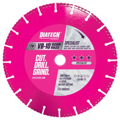 Diatech VB-10 Vacuum Brazed Specialist Diamond Blade