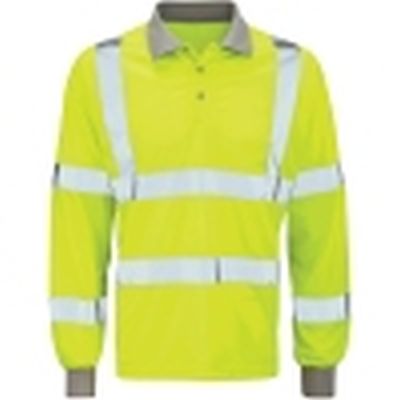 Hi Vis L/S Yellow Polo