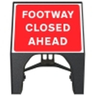 Footway Closed Ahead Q-Sign