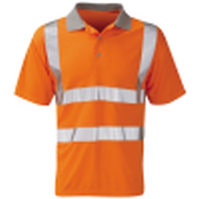 Hi Vis Short Sleeve Polo Shirt RIS-3279 - Orange