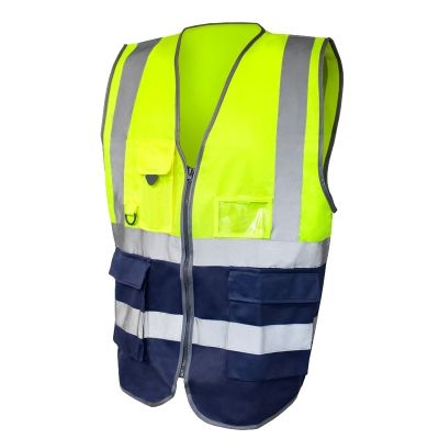 Hi Vis Executive Waistcoat - Yellow/Navy