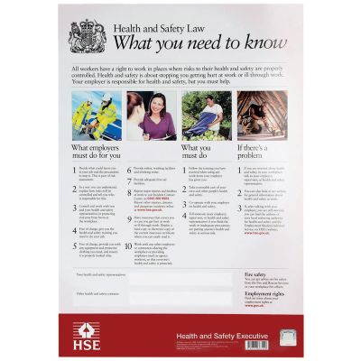 A3 Health & Safety Law Poster