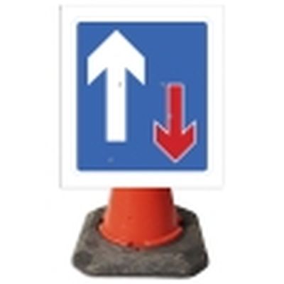 Priority Over Oncoming Vehicles Cone Sign