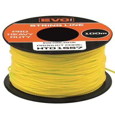 EVO TOOL Nylon Brick String Line 100m - Yellow