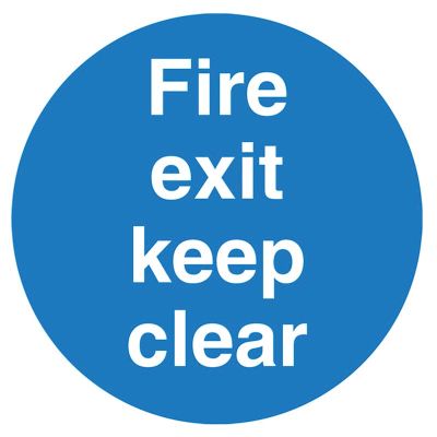 Fire exit keep clear