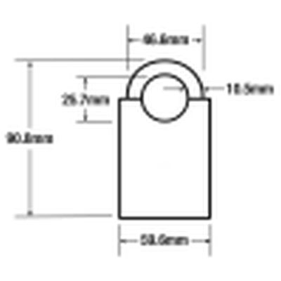 60mm Steel Close Shackle Padlock