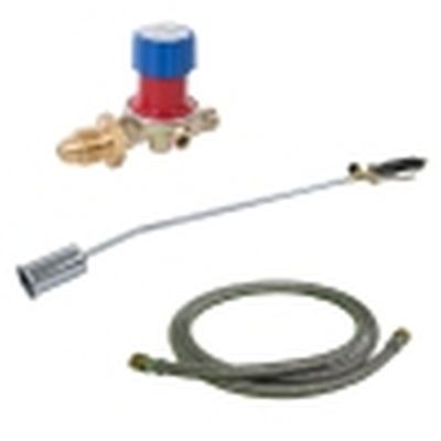 Gas Torch Kit 50mm - 2m Steel Overbraided Gas Hose