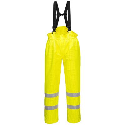 FR Anti-Static Hi Vis Waterproof Bib and Brace - Yellow