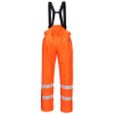 FR Anti-Static Hi Vis Waterproof Bib and Brace RIS-3279 - Orange