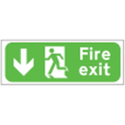 Fire Exit Below Sign