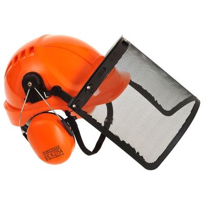 Forestry Helmet Combi Kit - c/w Mesh Face Guard & Ear Defenders