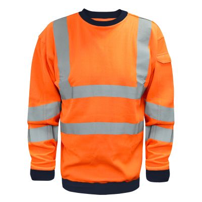 GIANT FR/ARC Hi Vis Long Sleeve Sweatshirt RIS 3279 - Orange