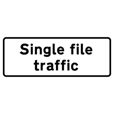  Single File Traffic Mini Quick Fit Sign