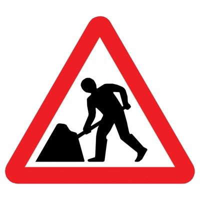 Men At Work Mini Quick Fit Sign