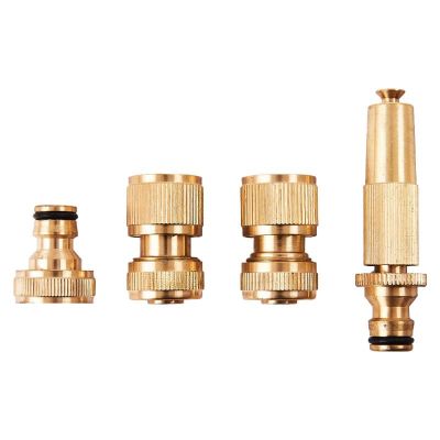 4pc Brass Hose Connector Set
