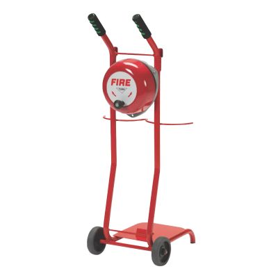 Double Fire Extinguisher Trolley with Rotary Bell