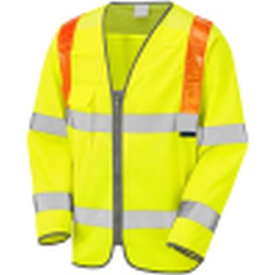 Hi Vis Jerkin with Red Braces - Yellow