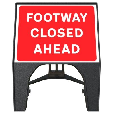 Footway Closed Ahead Q-Sign