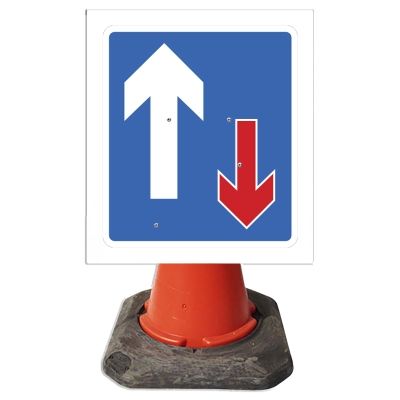 Priority Over Oncoming Vehicles Cone Sign