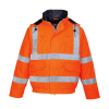 Portwest S773 Bizflame Rail FR AS Waterproof Hi-Vis Orange Bomber Jacket - XS