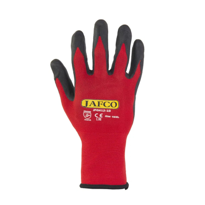 Jafco Comfort Fit Foam Nitrile Palm Safety Gloves - Medium / Size 8