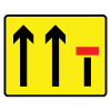 Jazz Sign Plate 300mm Centres - 3 Lane Closure - 1080 x 900mm
