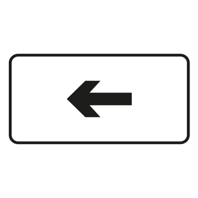 Jazz Supplement Plate 300mm Centres - Arrow Black on White - 860 x 360mm