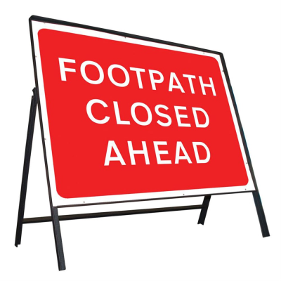 Jazz Sign Complete Riveted - Footpath Closed Ahead - 600 x 450mm