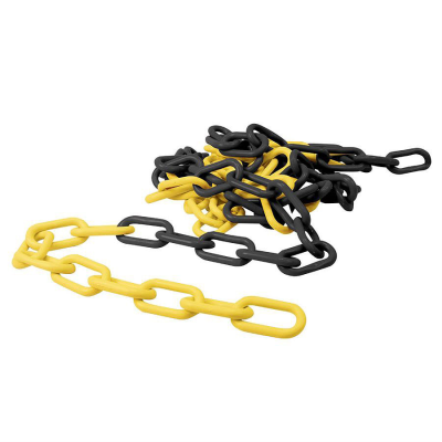 Plastic Chain - Black and Yellow - 8mm x 25 Metes