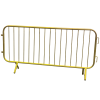 2.3m YELLOW RAL 1023 Pedestrian Barrier c/w FIXED Feet