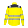 Portwest T402 Hi-Vis Yellow/Black Softshell Jacket - M