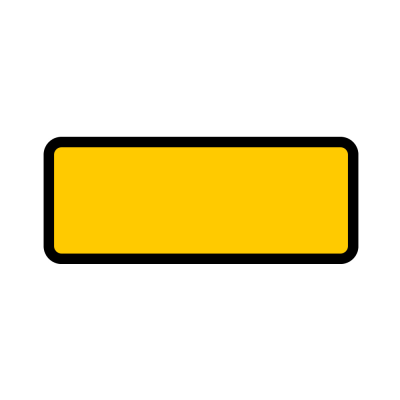 Jazz Sign Plate 300mm Centres - Special Black on Yellow - 1050 x 450mm