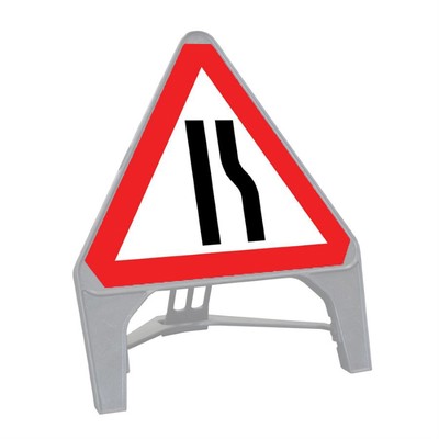 Q-Sign Triangular Face Only - Road Narrows O/Side - 750mm