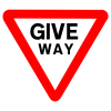 Jazz Triangle Sign Plate 300mm Centres - Give Way Inverted - 750mm