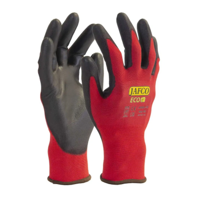 Jafco Eco JFG501 Black PU Palm Recycled Safety Gloves - Cut Level A - Small / Size 7